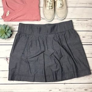 {J. Crew} sz L chambray skirt